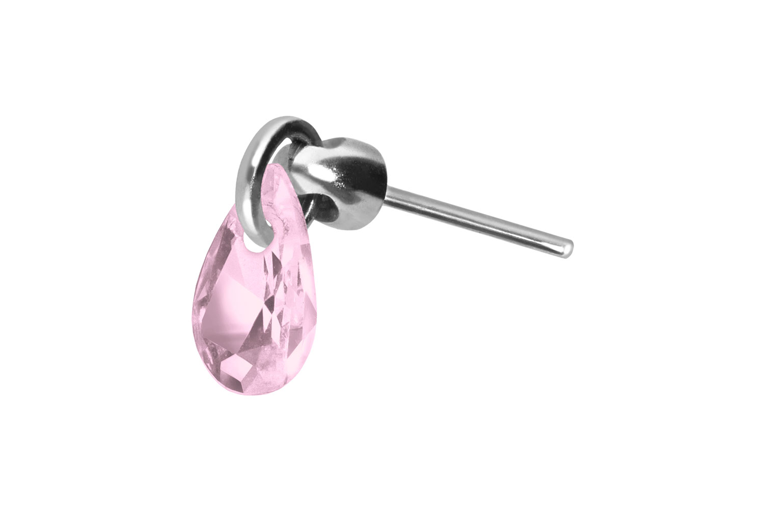 Titan Aufsatz mit Push Pin KRISTALLTROPFEN von Piercingline